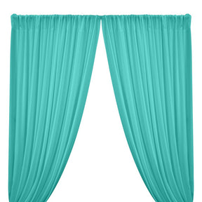 Rayon Challis Rod Pocket Curtains Seafoam Image 1