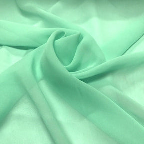 Silk Georgette Chiffon Rod Pocket Curtains Seafoam 3