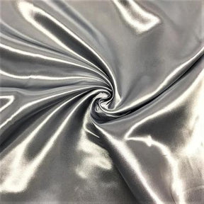 Bridal Satin Rod Pocket Curtains Silver 3