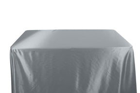 Charmeuse Satin 6 Feet Banquet Table Covers Silver 1