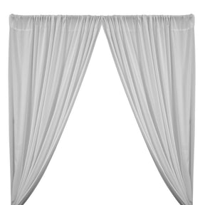 Peachskin Rod Pocket Curtains Silver 1