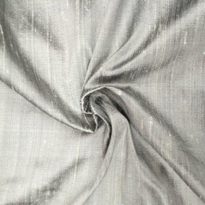 Silk Dupioni 54 Rod Pocket Curtains Pewter Silver 3