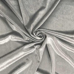 Stretch Velvet Rod Pocket Curtains Silver 3