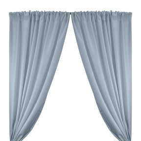 Twill Rod Pocket Curtains Silver 1