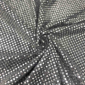 Shiny Two Tone Trans Knit Sequins Fabric SV575401 Silver On Silver 1