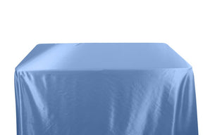 Charmeuse Satin 6 Feet Banquet Table Covers Sky Blue 1