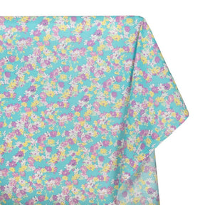 Spring Flower Broadcloth Fabric SV578062 Aqua 1