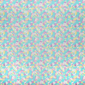 Spring Flower Broadcloth Fabric SV578062 Aqua 2