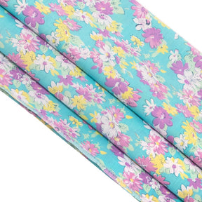 Spring Flower Broadcloth Fabric SV578062 Aqua 3