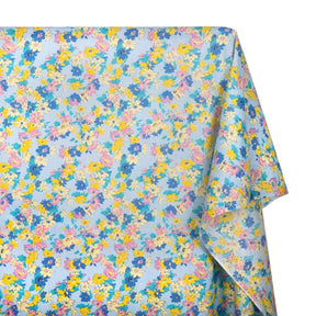 Spring Flower Broadcloth Fabric SV578060 Light Blue 1