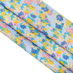 Spring Flower Broadcloth Fabric SV578060 Light Blue 3