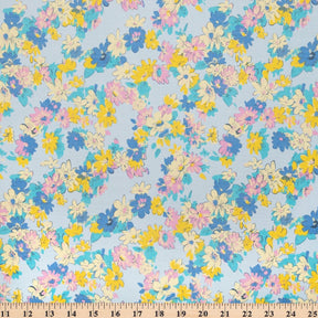 Spring Flower Broadcloth Fabric SV578060 Light Blue 4