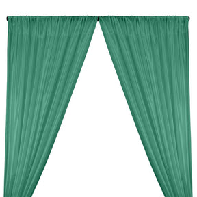 Poly China Silk Lining Rod Pocket Curtains Spring Green 1