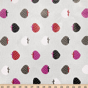 Strawberry Pop Art Oilcloth Fabric SV578089 4