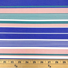 Ottertex Waterproof Canvas Multi Stripe Print Fabric SV570299 - Pink Image A9
