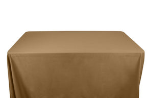Cotton Polyester Broadcloth Fabric 6 Feet Banquet Table Covers Tan 1