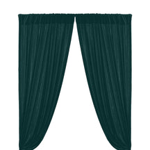 Micro Velvet Rod Pocket Curtains Teal 1