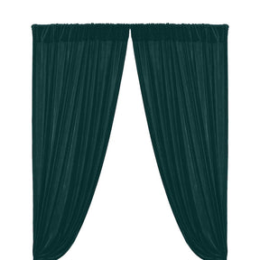 Micro Velvet Rod Pocket Curtains Teal 1