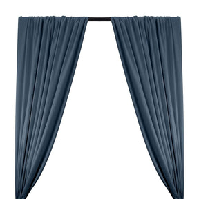 Silk Linen Matka Rod Pocket Curtains Teal 1