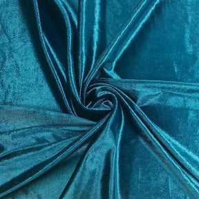 Stretch Velvet Rod Pocket Curtains Teal 3