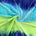 Tie Dye Stretch Velvet Fabric SV577053 Blue/Green 1
