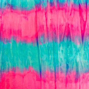 Tie Dye Stretch Velvet Fabric SV577055 Pink/Blue 2