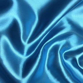 Bridal Satin Rod Pocket Curtains Turquoise 3