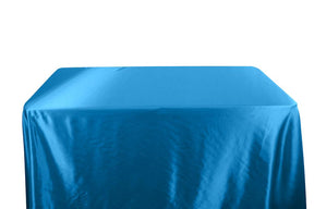 Bridal Satin 6 Feet Banquet Table Covers Turquoise 1
