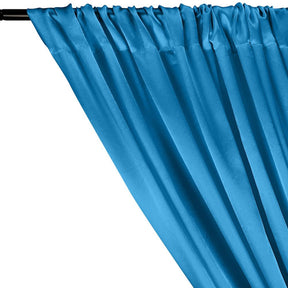 Charmeuse Satin Rod Pocket Curtains Turquoise 2