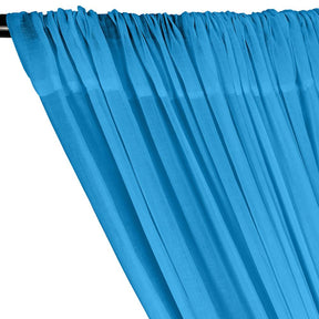 Cotton Voile Rod Pocket Curtains Turquoise 2