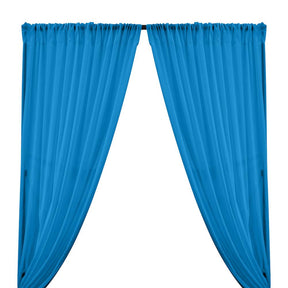 Cotton Voile Rod Pocket Curtains Turquoise 1