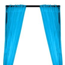 Crystal Organza Rod Pocket Curtains Turquoise 1