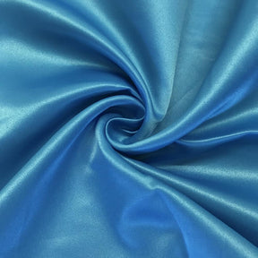 Matte Satin Peau De Soie Rod Pocket Curtains Turquoise 3