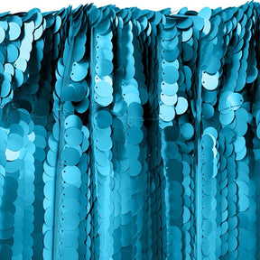 Paillette Circle Sequins Rod Pocket Curtains Turquoise 3
