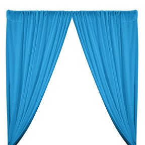 Peachskin Rod Pocket Curtains Turquoise 1
