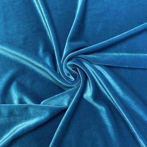 Stretch Velvet Rod Pocket Curtains Turquoise 3