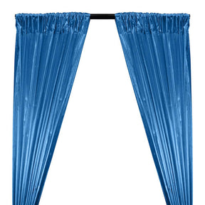 Tissue Lame Rod Pocket Curtains Turquoise 1