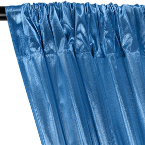 Tissue Lame Rod Pocket Curtains Turquoise 2