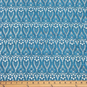 Iris Guipure French Venice Lace Fabric SV574146 Turquoise 3
