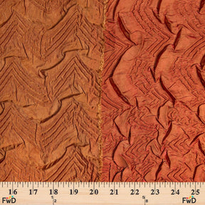 Ruched Ruffle Satin Fabric SV577775 Rust 3