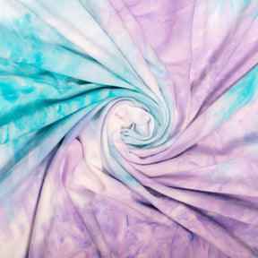 Tie Dye Printed Brushed Jersey Fabric SV577627 Blueberry Grape 2