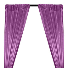 Tissue Lame Rod Pocket Curtains Violet 1