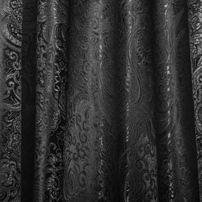 Black Paisley Metallic Brocade Fabric SV577695 Black 2