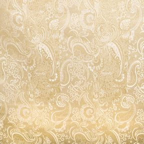 Gold Paisley Metallic Brocade Fabric SV577696 Ivory / Gold 1
