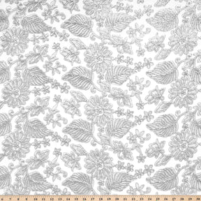 Embroidered Daisy Floral Lace Fabric SV578058 White 3