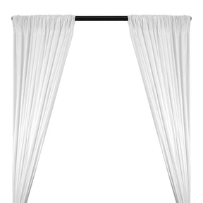 100 Cotton Broadcloth Rod Pocket Curtains White 1