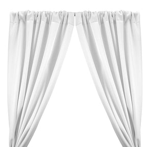 Neoprene Scuba Rod Pocket Curtains White 1