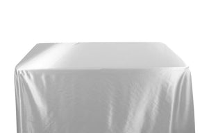Bridal Satin 6 Feet Banquet Table Covers White 2