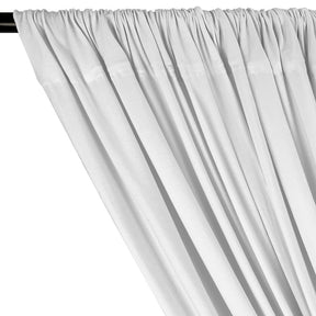 Cotton Jersey Rod Pocket Curtains White 2