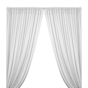 Cotton Jersey Rod Pocket Curtains White 1